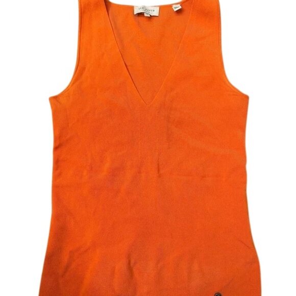 Ted Baker orange sarhaa knitted sweater vest size US 4 - Picture 3 of 10